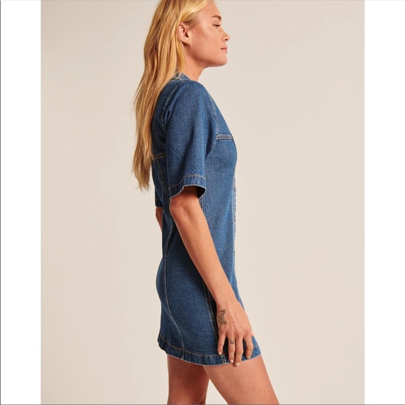 Abercrombie and Fitch A line denim mini dress - Picture 6 of 9
